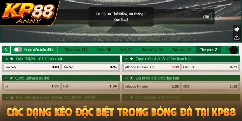 Các dạng kèo đặc biệt trong bóng đá tại KP88