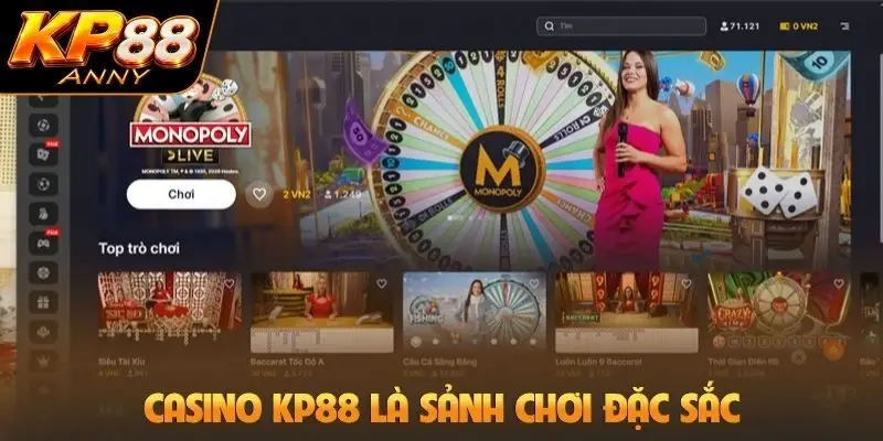 Casino KP88 là sảnh chơi đặc sắc