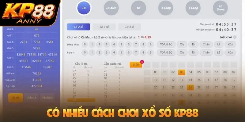 Có nhiều cách chơi xổ số KP88