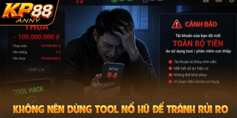 Không nên dùng tool nổ hũ để tránh rủi ro