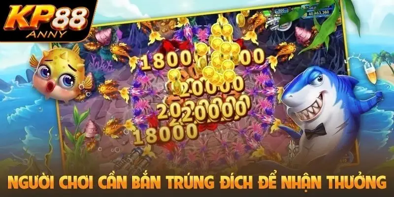 Người chơi cần bắn trúng đích để nhận thưởng